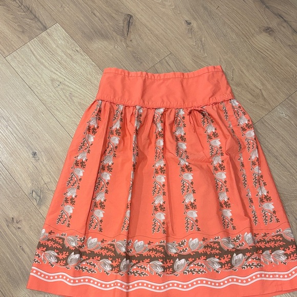J. Crew Dresses & Skirts - J. Crew Coral Floral Border A-Line Skirt